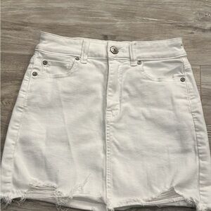 American Eagle White jeans Skirt-size 2